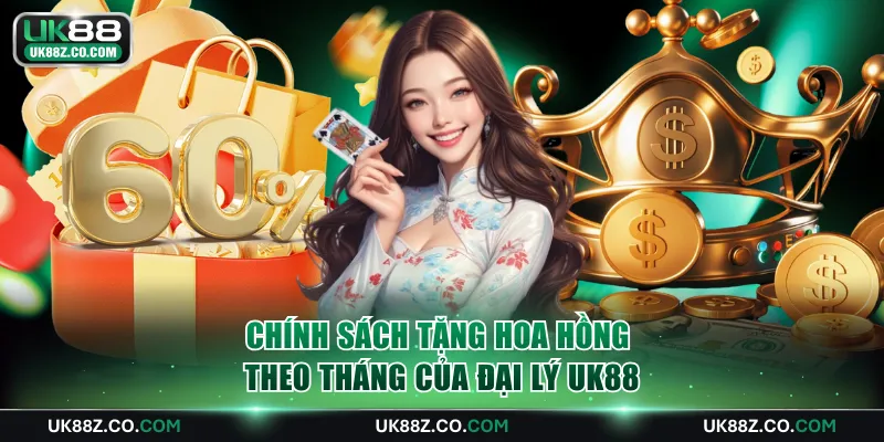 Chính sách tặng hoa hồng theo tháng của đại lý UK88