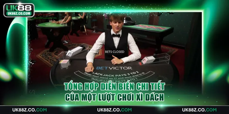 Tổng hợp diễn biến chi tiết của một lượt chơi Xì Dách